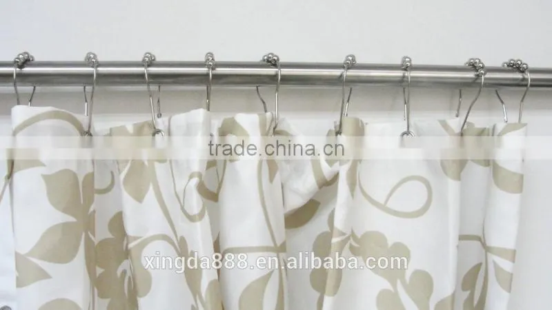 shower curtain hooks/100% metal shower curtain hooks/304 stainless steel curtain hooks