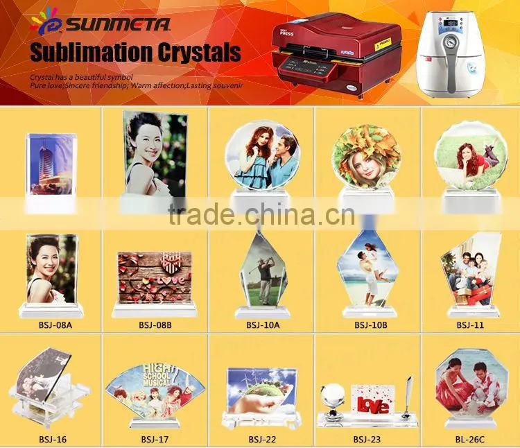 sublimation crystal photo BXP12 Smooth Angle Squares 60*80*20 mm