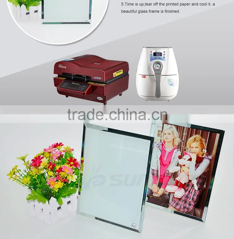 Glass photo frame for sublimation print from SUNMETA company