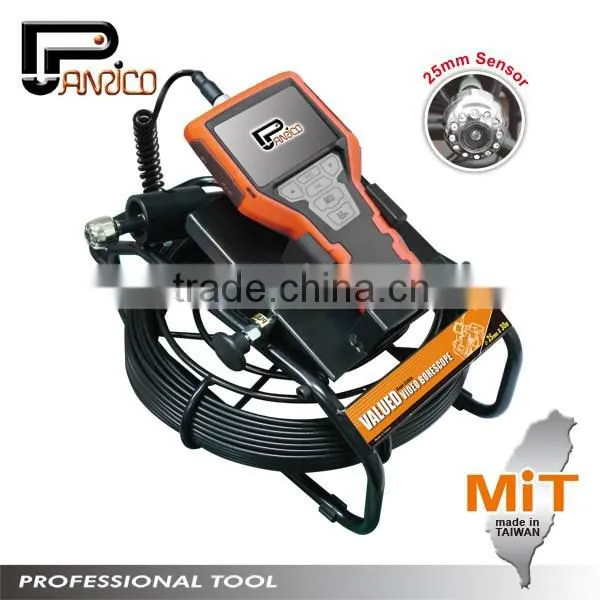 Video Pipe Line Inspection Camera with Fiberglass Cable 3.5'' LCD Taiwan Made