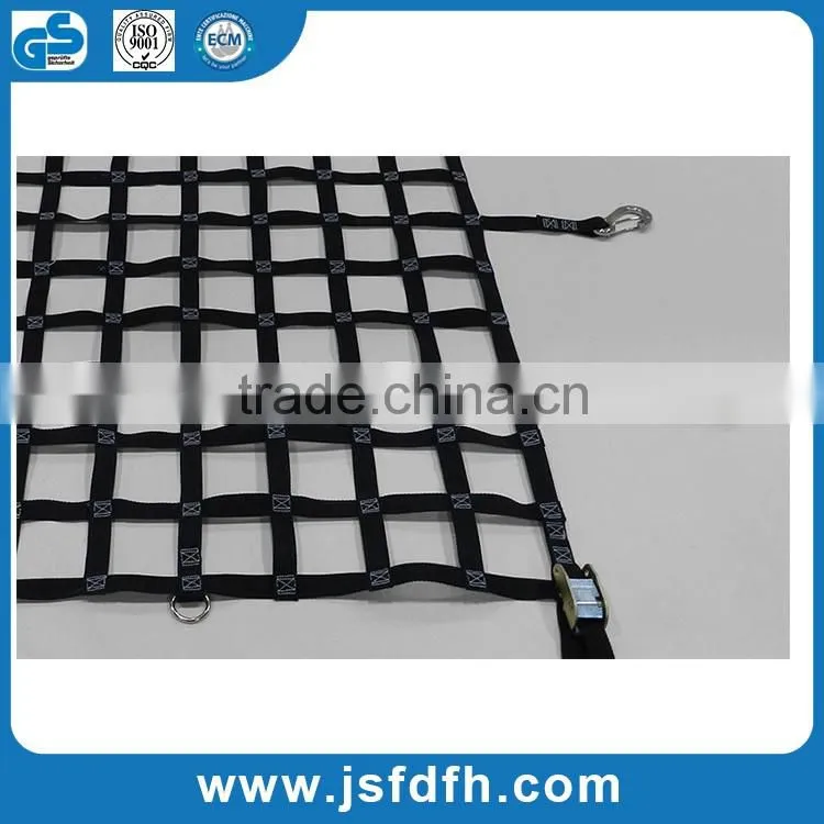 Factory Outlets Polyester Webbing Cargo Net Shipping Cargo Netting For Truck