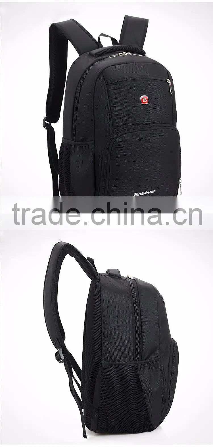 wholesale Best strong waterproof backpack Black nylon laptop backpack