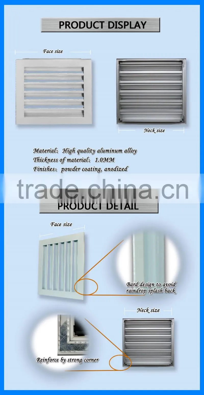 Rain-proof air louver/hvac