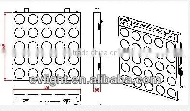 LED stage effect light DMX512 control 25x3w Cree panel light