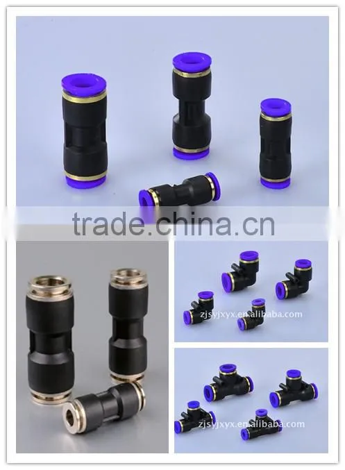 Quick striaght plastic connector pipe fitting