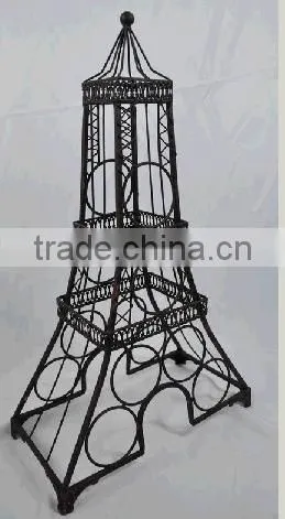 Decorative Eiffel Tower shape metal wine bottle holder