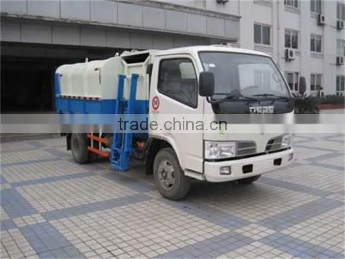 DFAC 4X2 5-6 CBM Self-load and Self-unload Garbage Truck