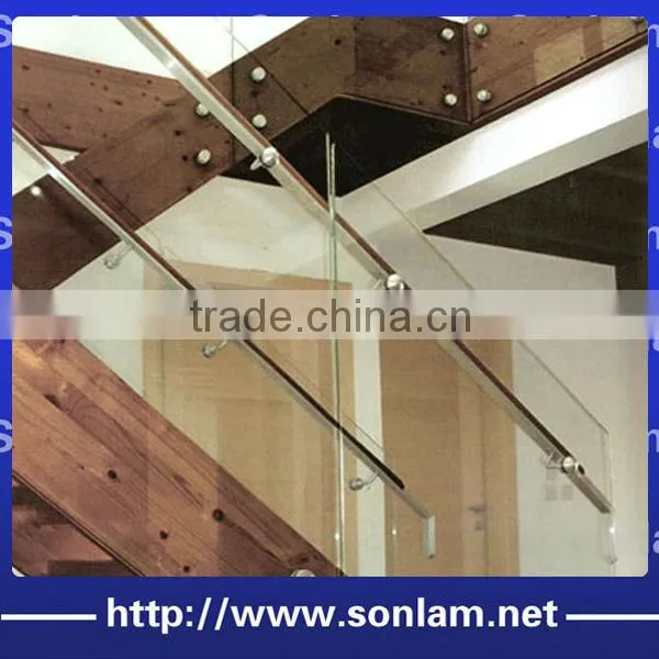 304 stainless steel square slotted tube for glass