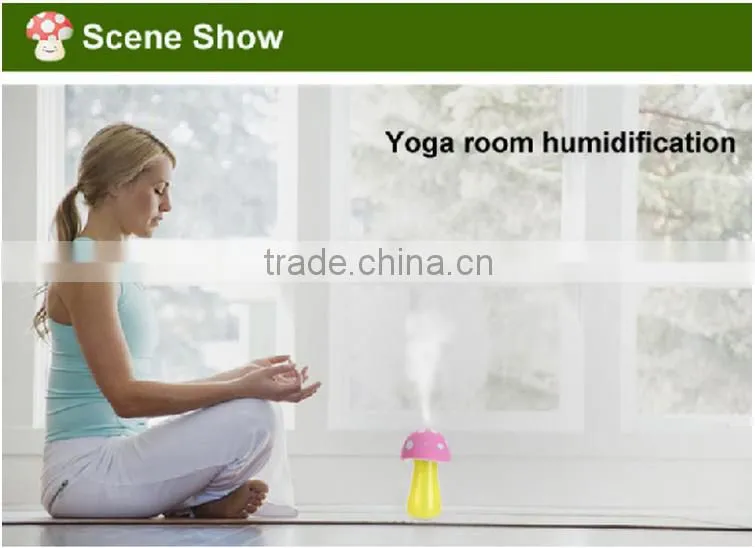 Mushroom appearance LED lamp humidifier fogger cool mist usb ultrasonic humidifier portable air humidifier