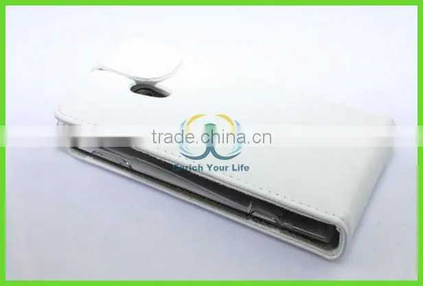 pure white smart sleeve leather case cover for sony-ericsson