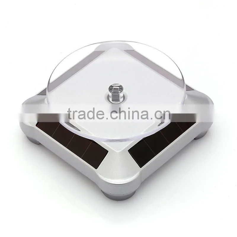 Jewerly small Solar turntable rotating display stand,Solar energy display shelf stationary display stand