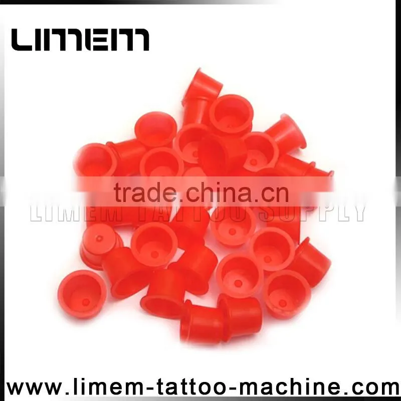 Newest (10mm,15mm,18mm) Clear red Newest (10mm,15mm,18mm) Clear red white and yellow coolr Plastic Tattoo Ink Cups