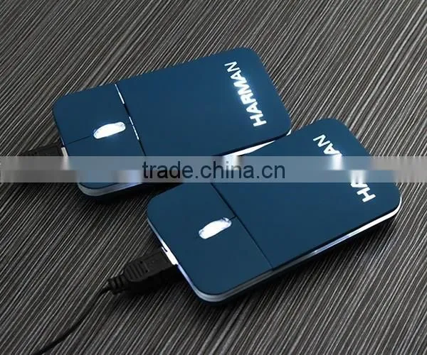 custom led logo wired pocket mouse gift items for office