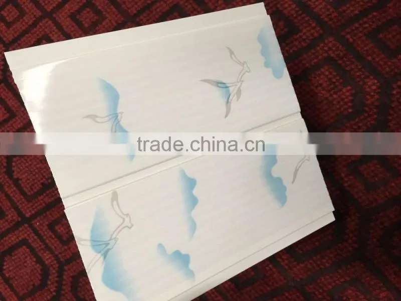 China manufacturer building material interior wall paper design false pvc ceiling decoration