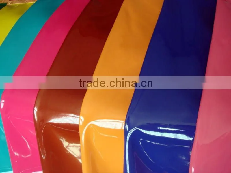 2014 Synthetic PU coated leather material for shoes with TC backing