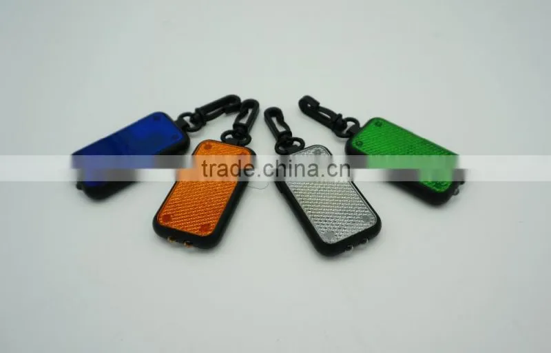 Safety Warning Led Reflection Keychain, Led Reflective Key Chain, Reflection Keychain Light