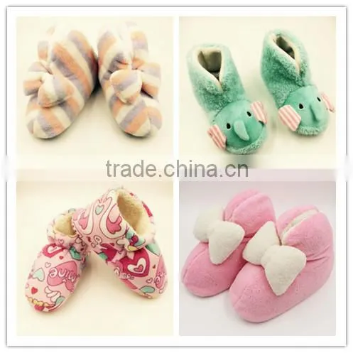 Winter new fashion colorful printed kids velvet slipper boot