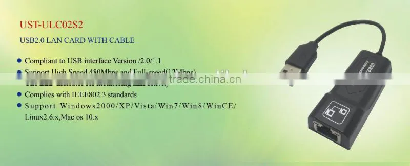 USB2.0 lan card with cable