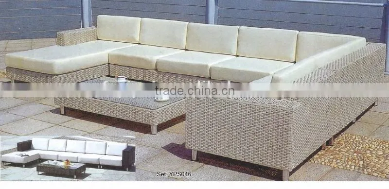 00 patio furniture outdoor new design comfortable round rattan sectional sofa set YPS048