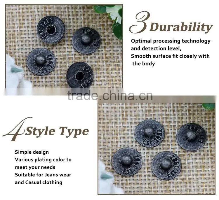 Wholesale Fashion Custom Design Rivet Button for Shoe