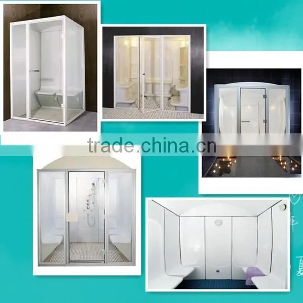 Modern wet steam bath house 2 person use acrylic material white color steam room