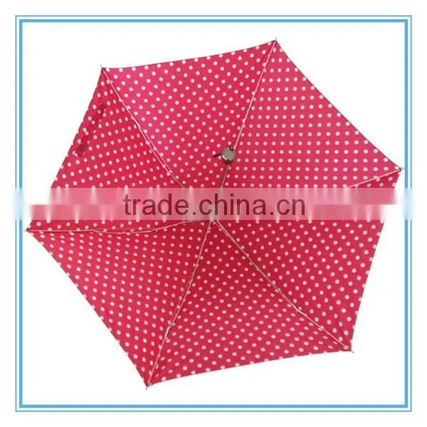19"*6K 3 Fold Dots Mini Umbrella, Cute Pencil Umbrella, Special Umbrella