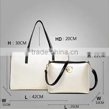 Fashion 2pcs Tote Handbag Set Leather Handbag Manufacturers