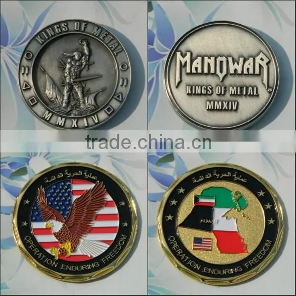 Custom enamel masonic metal challenge fake golden coin