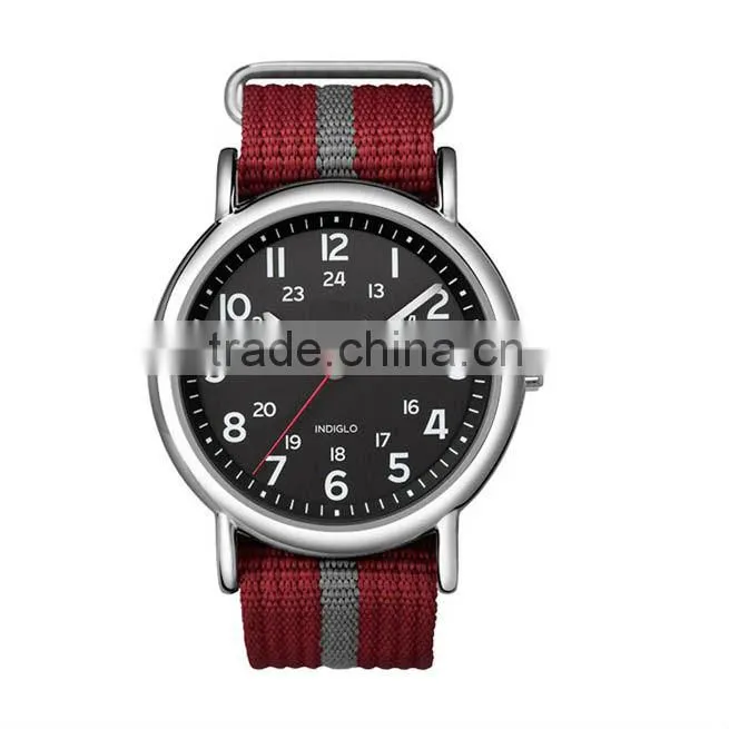 hot sport active quartz nato nylon strap watch water resistant