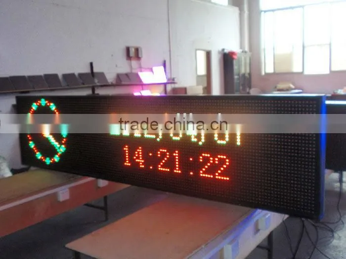 Spain---P10 indoor digital multi-line programmable programmable led moving message display board sign