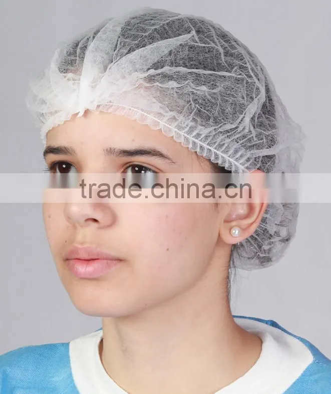 Colorful crimp cap disposable non woven mob clip cap
