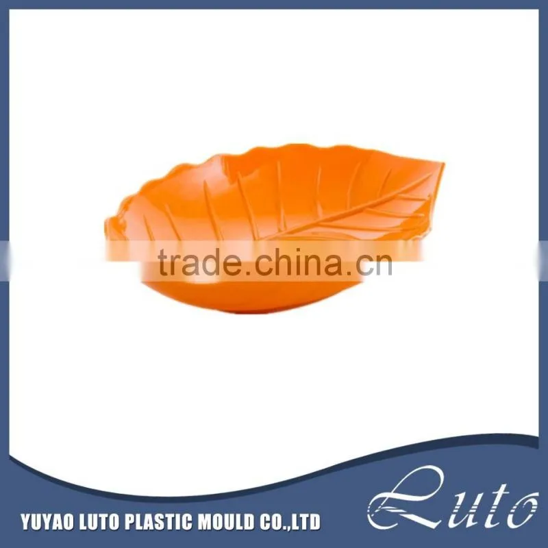 hotel restaurant use leaf shape fruit plastic plate