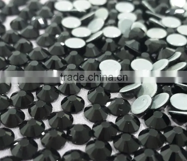 sparkling super shine ss20 jet black color hot fix rhinestone