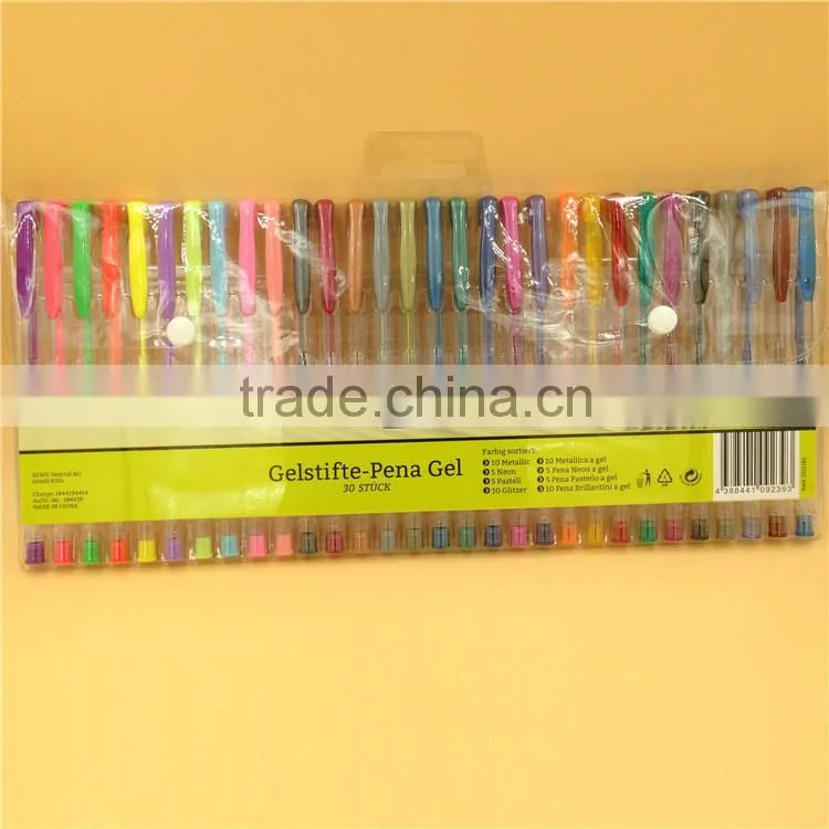 classic gel ink pen/ smooth writing 6/8/10/12/24/30/36/48pcs glitter metallic neon pastel,rainbow gel pen/ gel pen set/color pen