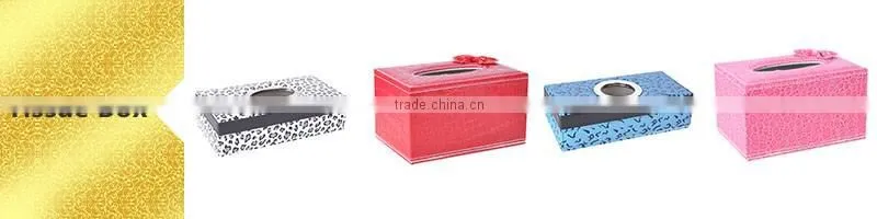2016 new design leather tissue box holder wholesale