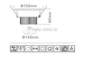 2016 America Hot sale Die Casting aluminum down light LED
