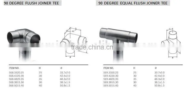 2014 china products railing flush angles stainless steel elbow in balustrades and handrails