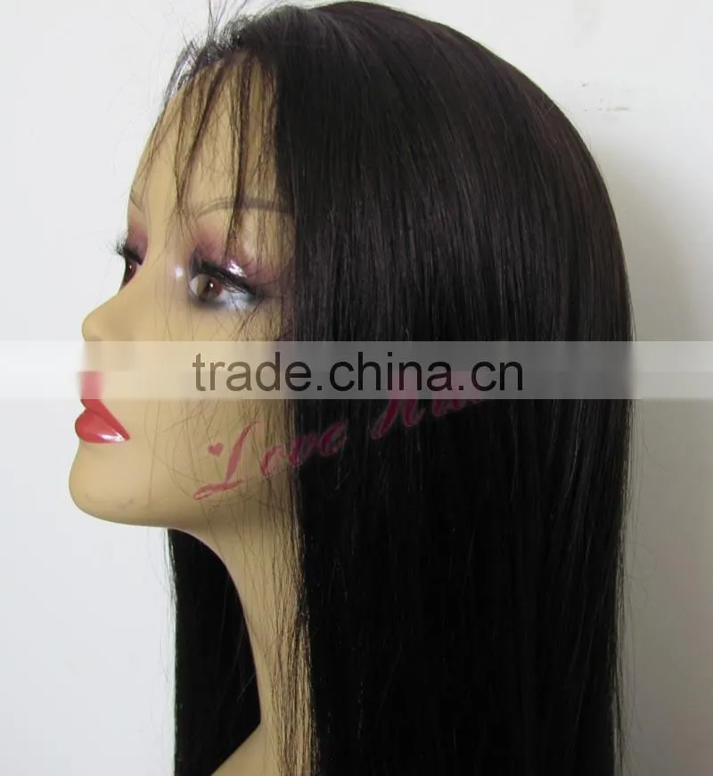 Factory wholesale natural looking hair wig 100% virgin brazilian hair lace front wig