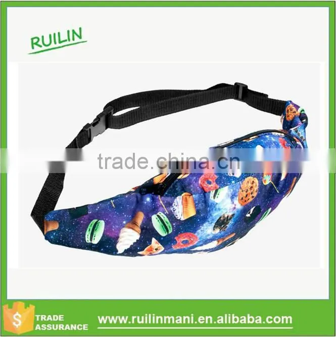 Kidney bag full print customized gym bags fashion belts for women