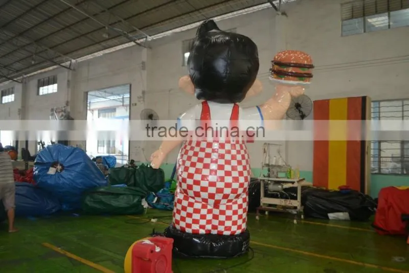 SUNJOY 2016 hot-selling inflatable cartoon characters advertisement cartoon for restaurant