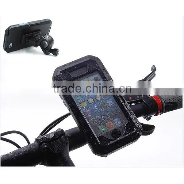 Bike Handlebar Bicycle Motorcycle Mount Holder TPU Silicone Dustproof Shockproof Waterproof Case for iPhone Plus 6 6S 5.5 Inch
