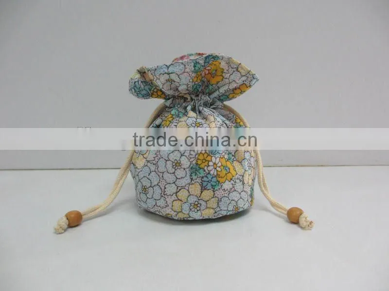 New fashion cotton with printed drawstring gift bag