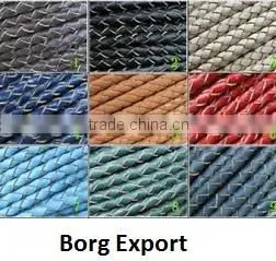 6mm Braided Leather Cords From BORG EXPORT / Braided Leather cord 6 mm