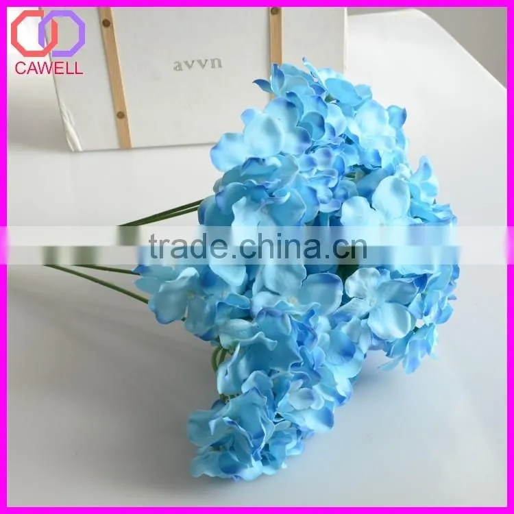 5 heads blue and white hydrangea bouquet cheap artificial hydrangea flower