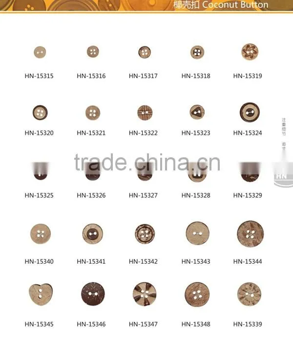 factory wholesale 4 holes natural wooden button for garment