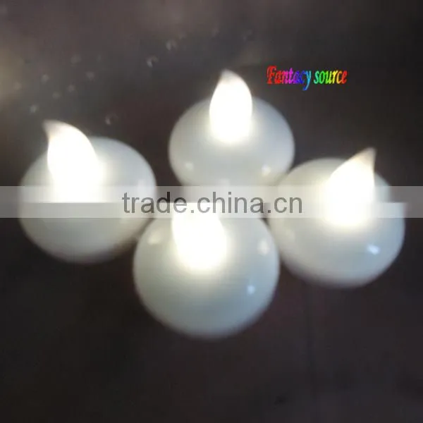 Yellow amber colour led float candle light,led floating tealight,wedding decoration led tealight