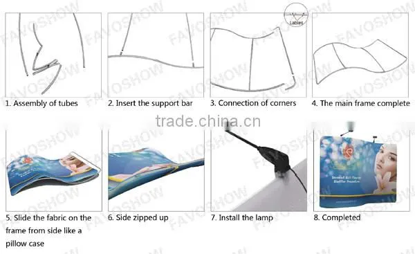 Aluminum And Tension Fabric Display Booth
