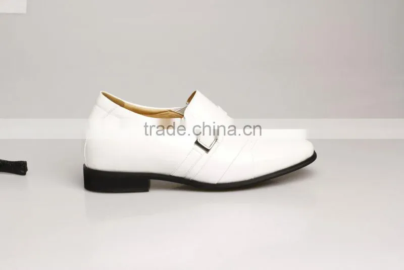 Latest Model Men White Dress Shoes Genuine Leather Wedding Shoes