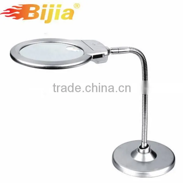 2X LED Goose neck stand floor stand magnifier lamp