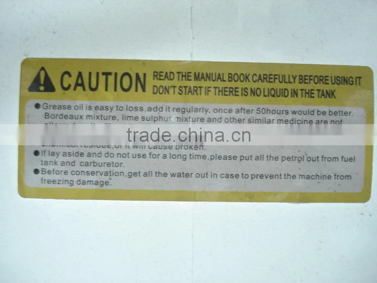 Top quality GX35 knapsack power sprayer spare parts